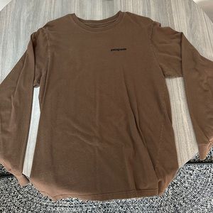 mens patagonia long sleeve shirt size medium brown